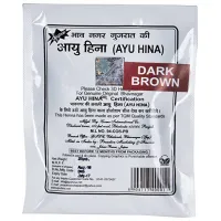 Хна для волос темно-коричневая "Аю Хина", 25 г, производитель "Аю Хина", Natural hair color Dark Brown Henna, 25 g, Ayu Hina