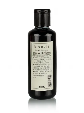 Шампунь Амла и Брингарадж Khadi: 210 мл, без SLS и парабенов