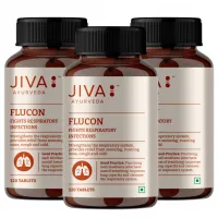 Флюкон, 120 таблеток, от распираторных инфекций, Джива Аюрведа; Flucon, 120 tablets, Jiva Ayurveda