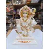 Хануман мурти, мрамор; Marble Hanuman Murti (6 Inches), Rasbiharilal
